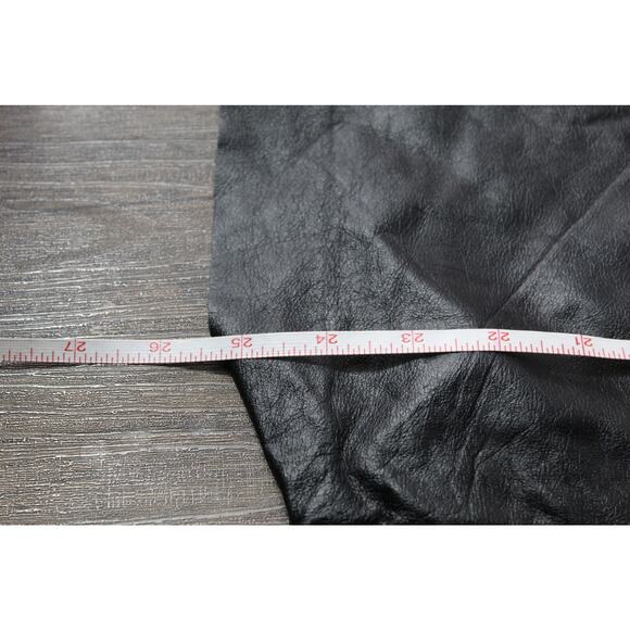 Vintage West Bay Sport Leathers Midi Skirt black leather high waist pockets 14 - Picture 10 of 11